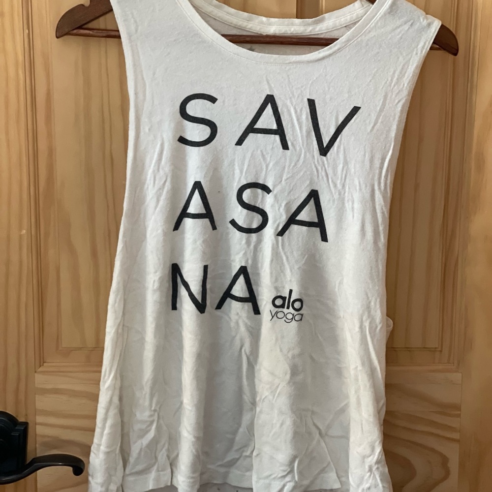 ALO Yoga Cream Savasana Muscle Tee